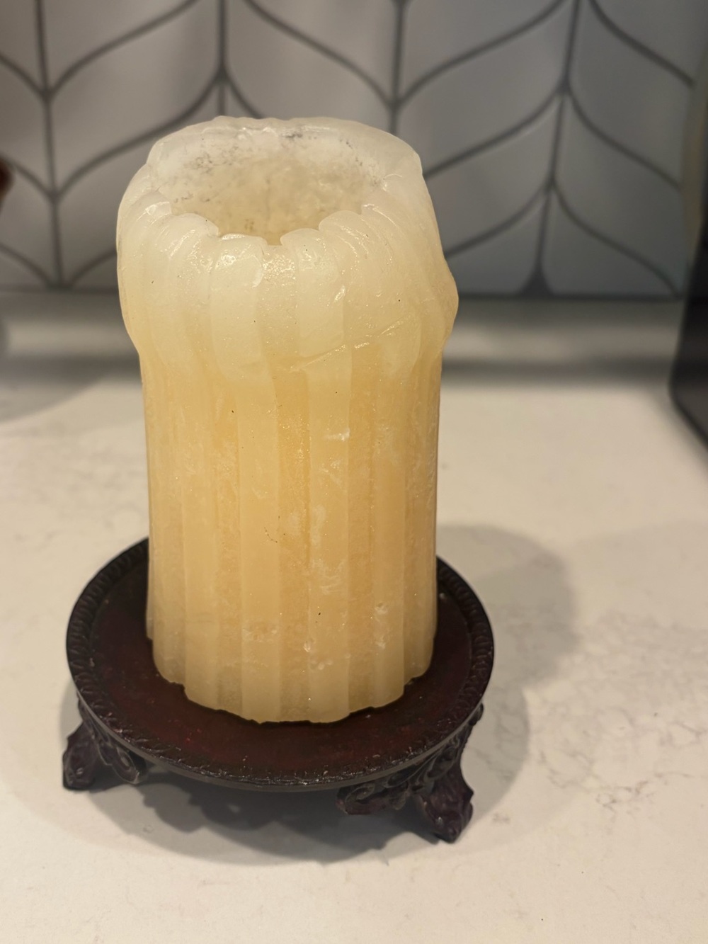 Metal Pillar Candle Holder